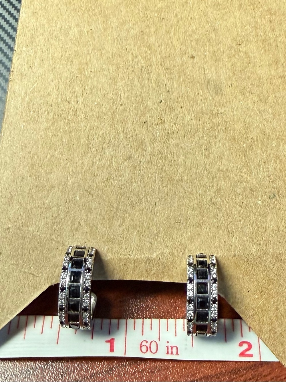 Jeulia- “Love Movie” Princess Cut Sterling Silver Stud Earrings - Picture 5 of 12